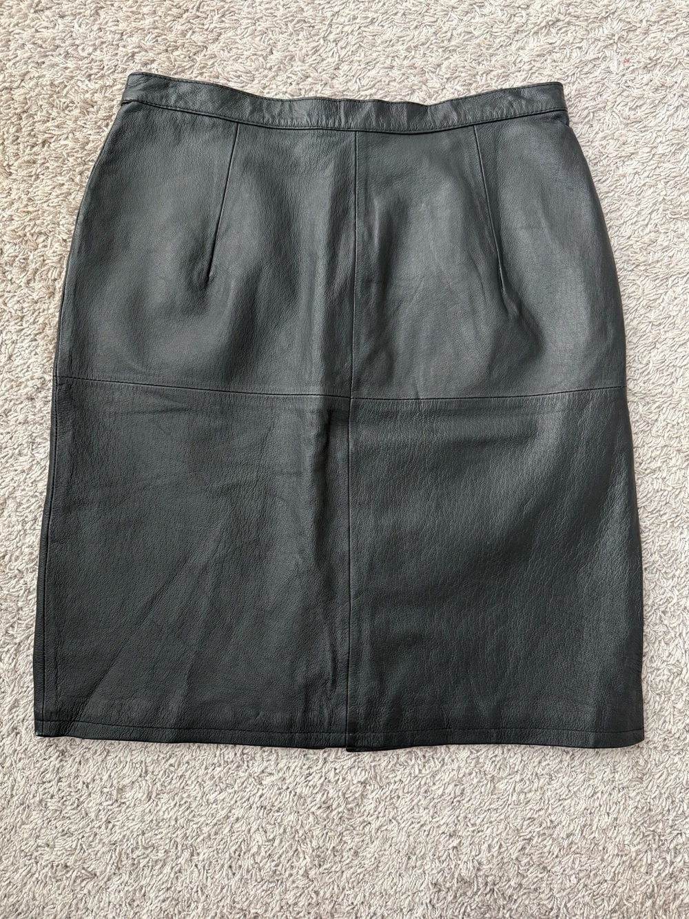 Vintage 90’s Styleworks Classic Black Leather Pencil Skirt